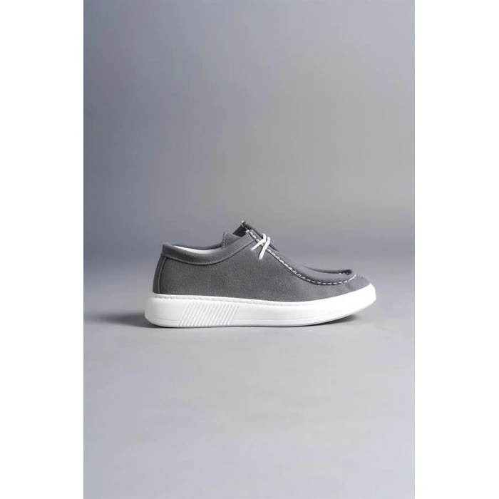 SLW170 Tornado Bağcıklı Süet Erkek Günlük Spor Klasik Ayakkabı BT - Gri
