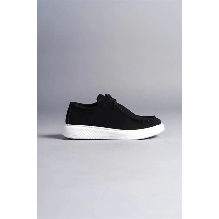 SLW170 Tornado Bağcıklı Süet Erkek Günlük Spor Klasik Ayakkabı BT - Siyah