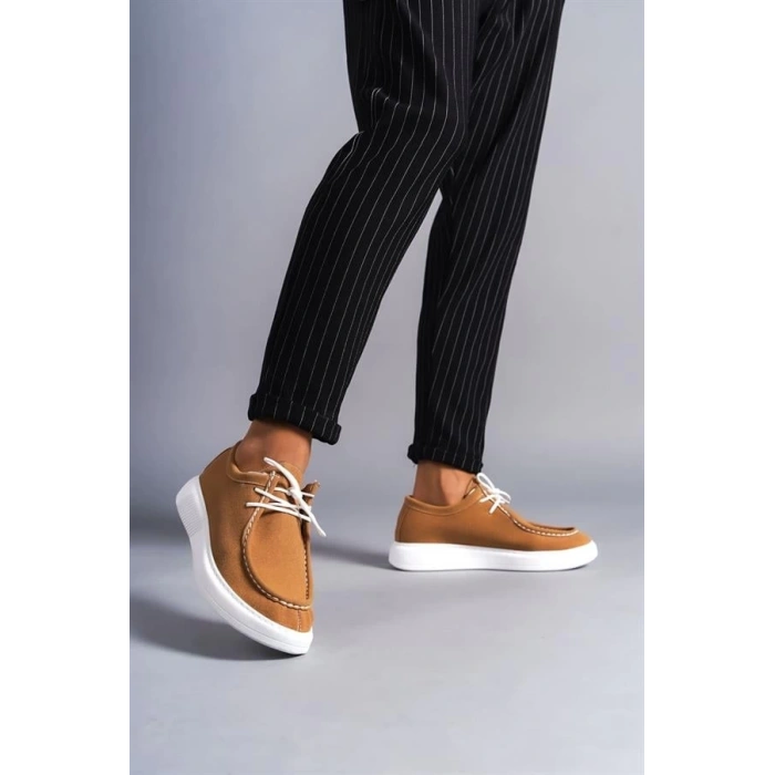 SLW170 Tornado Bağcıklı Süet Erkek Günlük Spor Klasik Ayakkabı BT - Taba