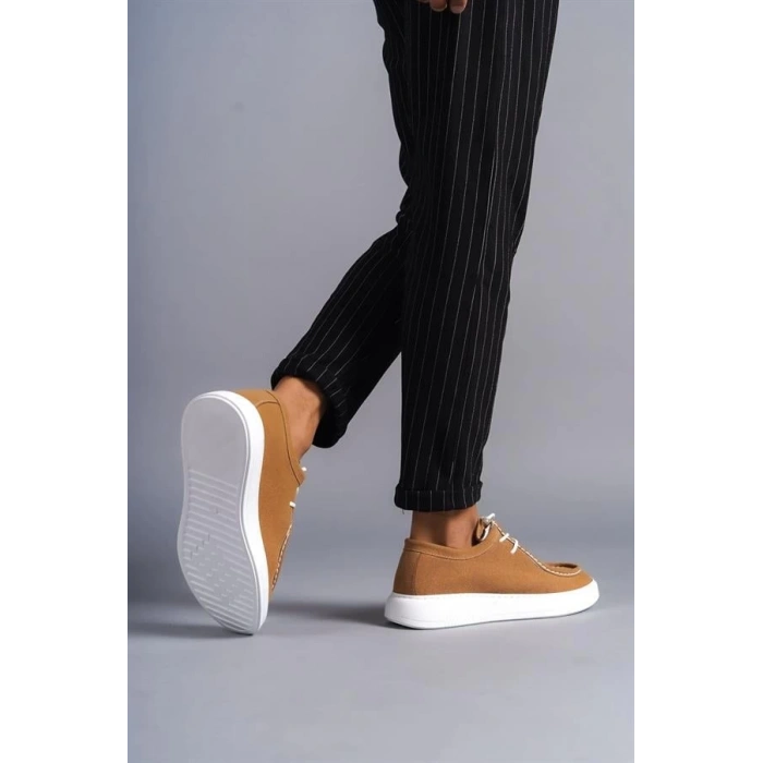 SLW170 Tornado Bağcıklı Süet Erkek Günlük Spor Klasik Ayakkabı BT - Taba