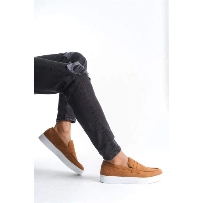 SLW180 Estilo X Bağcıksız Süet Erkek Günlük Spor Klasik Ayakkabı BT - Taba