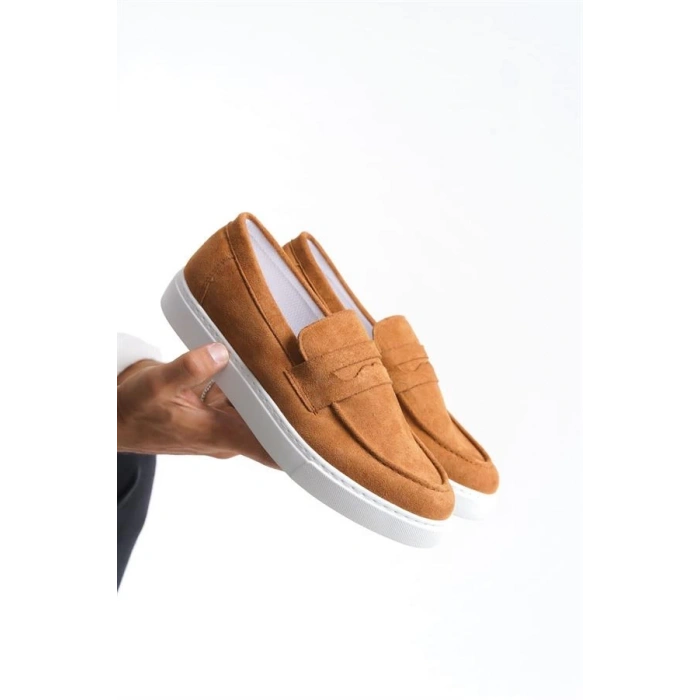 SLW180 Estilo X Bağcıksız Süet Erkek Günlük Spor Klasik Ayakkabı BT - Taba