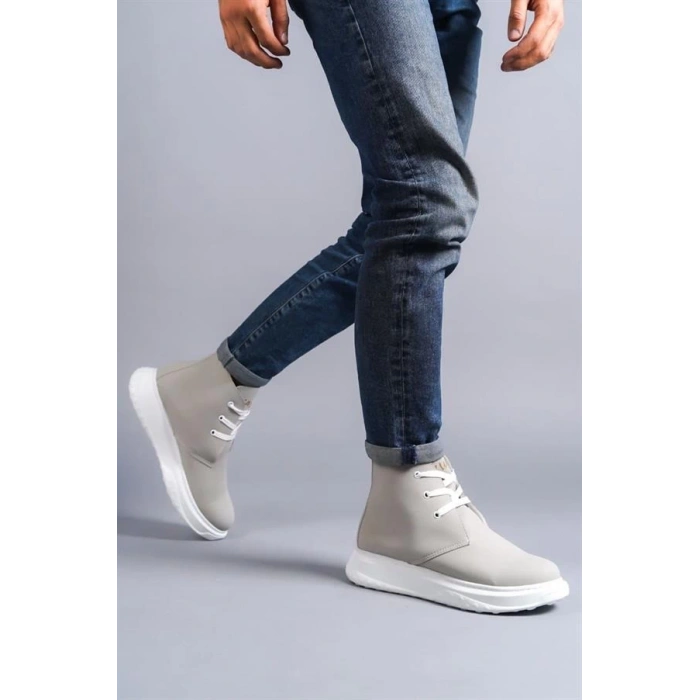 SLW204 Franca Bağcıklı Süet Erkek Spor Bot BT - Gri