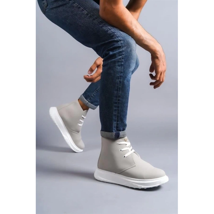 SLW204 Franca Bağcıklı Süet Erkek Spor Bot BT - Gri