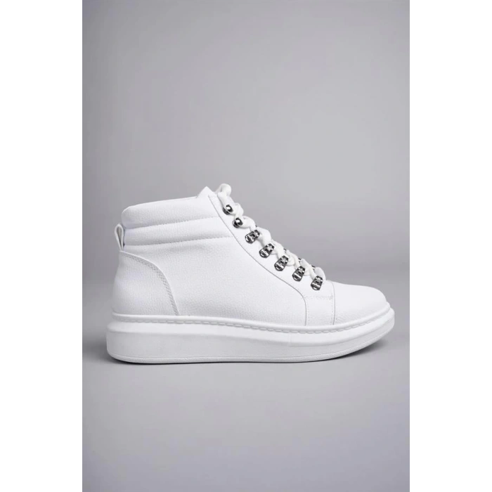 SLW206 Ottawa Bağcıklı Cilt Erkek Günlük Spor Bot BT - Beyaz