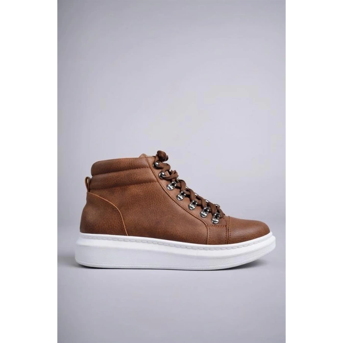 SLW206 Ottawa Bağcıklı Cilt Erkek Günlük Spor Bot BT - Taba