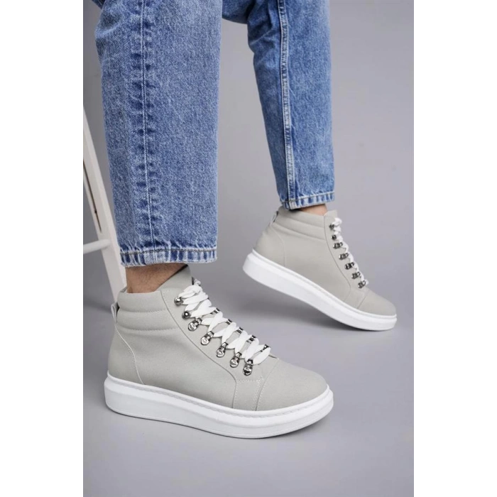 SLW206 Ottawa Bağcıklı Süet Erkek Günlük Spor Bot BT - Gri