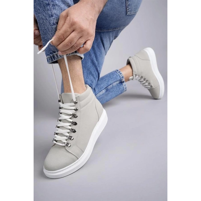 SLW206 Ottawa Bağcıklı Süet Erkek Günlük Spor Bot BT - Gri