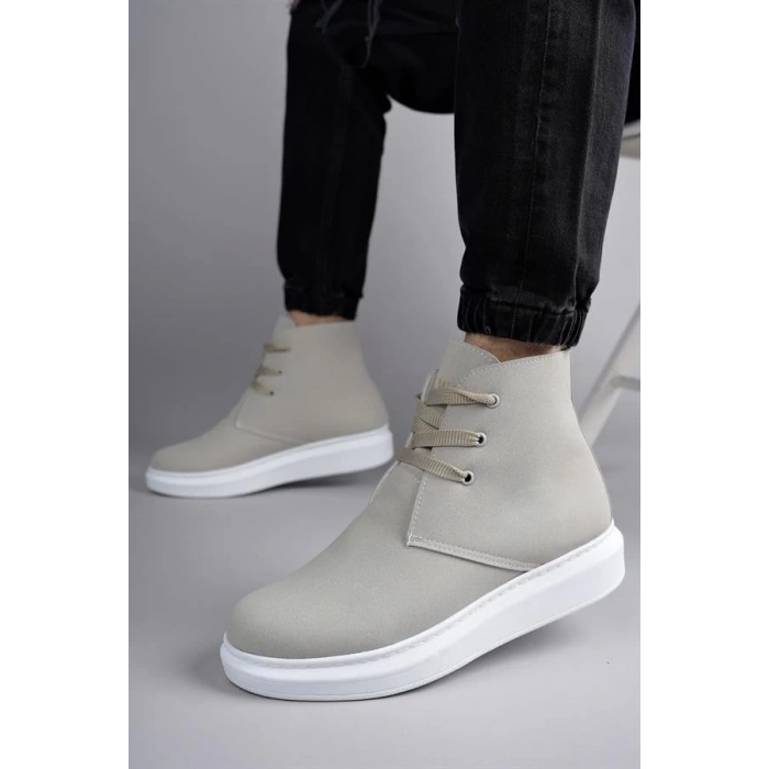 SLW207 Oslo Bağcıklı Süet Erkek Günlük Spor Bot BT - Gri