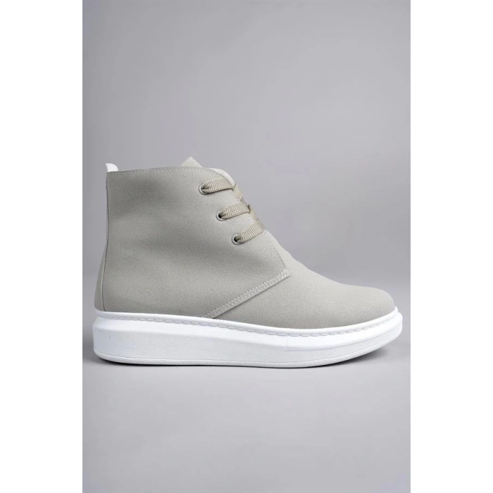 SLW207 Oslo Bağcıklı Süet Erkek Günlük Spor Bot BT - Gri