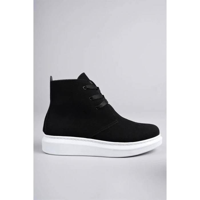 SLW207 Oslo Bağcıklı Süet Erkek Günlük Spor Bot BT - Siyah