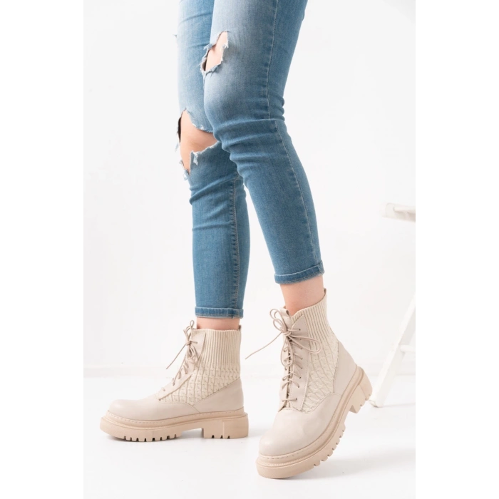 Utag Bej Cilt Bağcıklı Bot