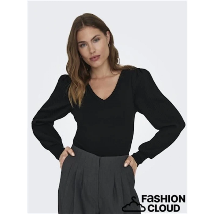 V Yaka Günlük Giyilebilen Şık Yaka Detay Kadın Sweat