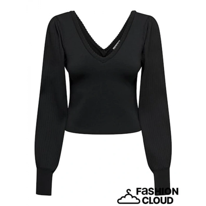 V Yaka Günlük Giyilebilen Şık Yaka Detay Kadın Sweat