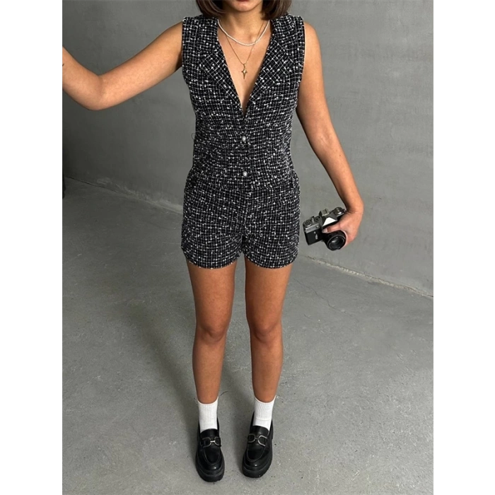 Yelekli şort takım