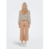 15257604 Ajurlu Triko Kadın Crop Hırka Bej