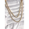 316L Çelik Gold Renk 1 Metre Burgu Zincir Kadın Kolye