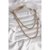 316L Çelik Gold Renk 1 Metre Burgu Zincir Kadın Kolye