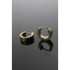 316L Çelik Gold Renk Halka Model Çift Küpe