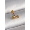 316L Çelik Gold Renk Zirkon Taşlı Sonsuzluk Model Tragus Piercing