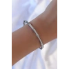 316L Çelik Gümüş Renk Kemik Model Bileklik