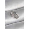 316L Çelik Gümüş Renk Zirkon Taşlı Çiçek Model Sallantı Detay Tragus Piercing