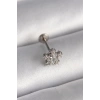 316L Çelik Gümüş Renk Zirkon Taşlı Yıldız Model Tragus Piercing