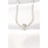 316L Çelik T Harfli Silver Renk İtalyan Zincirli Kolye