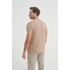 4012 Örgü Polo Yaka Erkek TShirt Bej