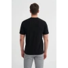 4203 Viskon Kumaş Bisiklet Yaka Regular Fit Erkek T-Shirt SİYAH