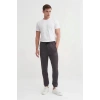 8017 2 İplik Slim Fit Erkek Eşofman Altı Gri