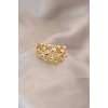Ayarlamalı Gold Renk Metal Bombeli Boluncuk Model Yüzük