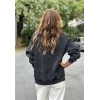 Baskılı Oversıze Kadın Sweatshirt