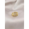 Gold Renk Metal Zincir Model Taşlı Kadın Yüzük
