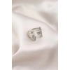 Gümüş Renk Metal Kelebek Model Kadın Yüzük