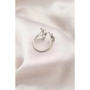 Gümüş Renk Metal Kelebek Model Kadın Yüzük