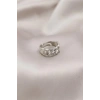 Gümüş Renk Metal Zincir Model Taşlı Kadın Yüzük