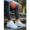Kb-056 Kuback Beyaz Cilt Beyaz Yüksek Taban Günlük Spor Ayakkabı