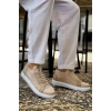 Kb-112   Kuback Bej Triko Bağcıklı  Günlük Erkek  Ayakkabı