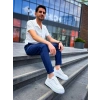KB-X10 Kuback Beyaz Cilt  Beyaz Yüksek Taban Günlük Spor Ayakkabı