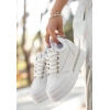Lulu Beyaz Cilt Bağcıklı Spor Ayakkabı