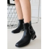 Melina Siyah Cilt Topuklu Bot