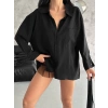 Modal Oversize Cepli Gömlek