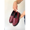 Narli Bordo Rugan Oxford Ayakkabı