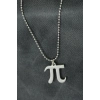 Pi Sayısı Tasarımlı Metal Erkek Kolye