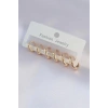 Pirinç Gold Renk Oval Küpe Seti