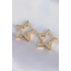 Pirinç Gold Renk Yıldız Küpe