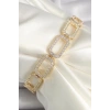 Pirinç Gold Renk Zirkon Taşlı Zincir Model Xuping VIP Exclusive Seri Bileklik