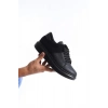SLW151 Boost Bağcıklı Cilt Süet Erkek Günlük Sneaker Ayakkabı ST - Siyah