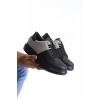 SLW151 Boost Bağcıklı Cilt Süet Erkek Günlük Sneaker Ayakkabı ST - Siyah/Gri
